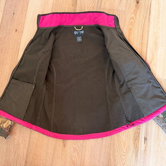 Realtree Women's Softshell Jacket M 8-10 Xtra Camo Hot Pink Fleece Lined - Picture 4 of 5